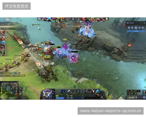 Dota2职业赛团战分割站位创造巨大优势